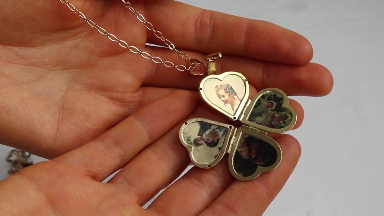 Custom 1-4 Flowers Photo Locket Necklace – Anavia Jewelry & Gift