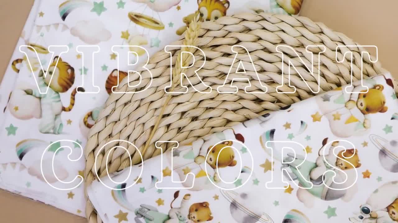 Baby Bunny \u0026 Fox Cotton Fabric for Quilting , by Half Yard - 58\, image size:1280x720