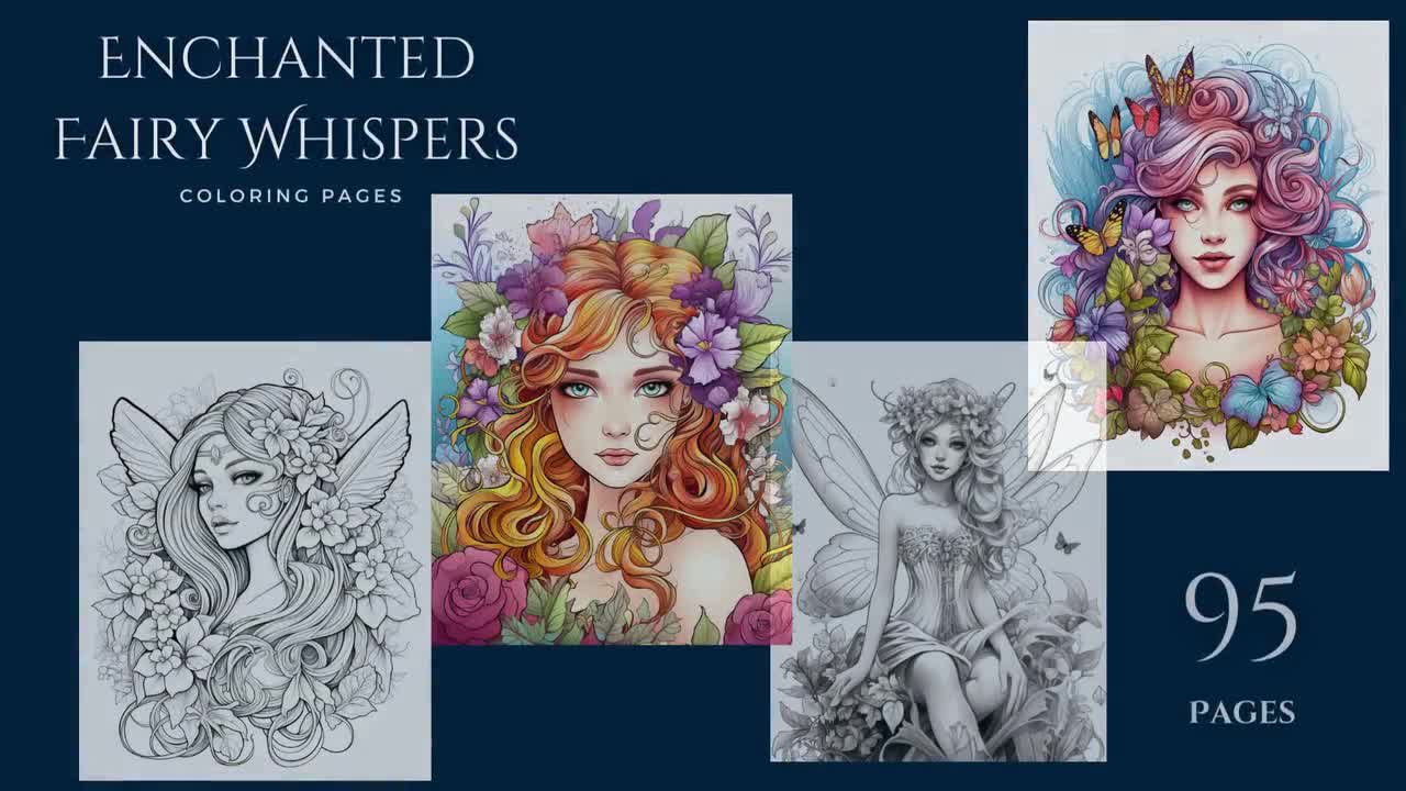 Enchanted Fairy Whispers Coloring Book 95 Coloring Pages 