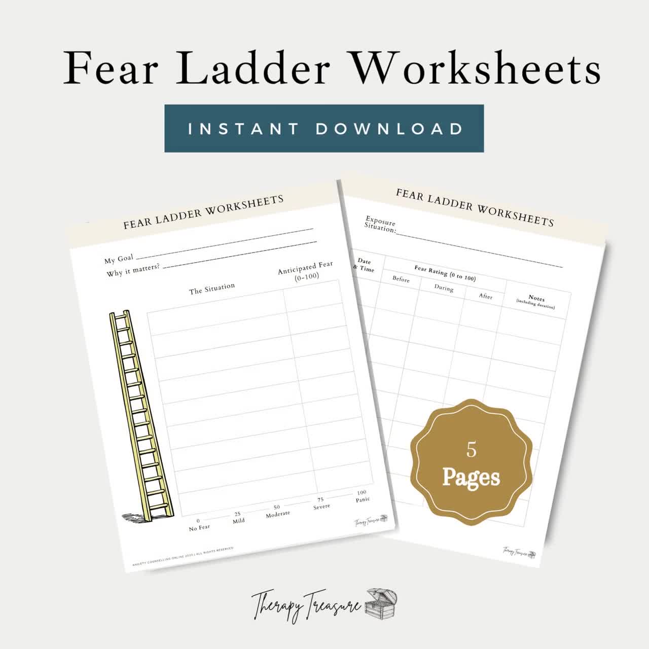 Fear Ladder Worksheet | Exposure Therapy | ERP Worksheets | Therapy Worksheets | Anxiety Hierarchy | Therapy Tool | Therapy Resource | PDF - Etsy fear-ladder-worksheet-exposure-therapy-erp-worksheets-therapy-worksheets-anxiety-hierarchy-therapy-tool-therapy-resource-pdf-etsy