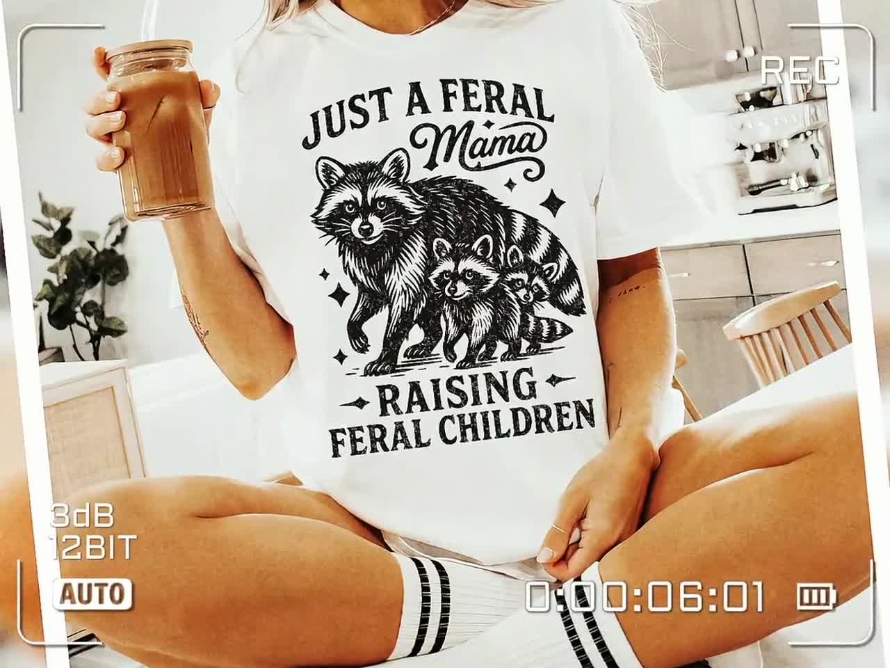 Feral Mama Feral Children Funny Raccoon SVG PNG, Sassy Mom Trash