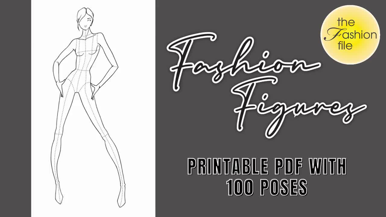 Fashion Design Sketchbook Figure Template: 264 Nepal | Ubuy