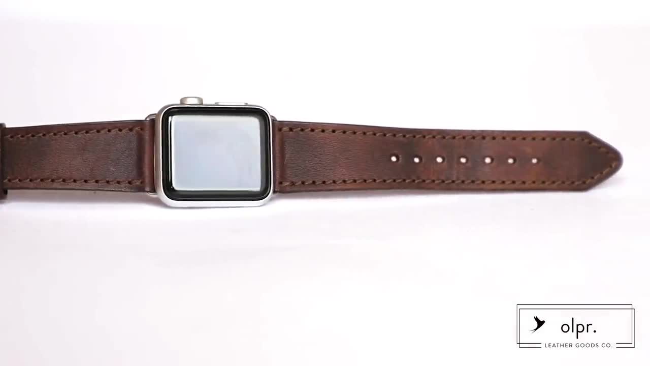Olpr. leather goods co. Horween Black Double Tour Apple Watch Band