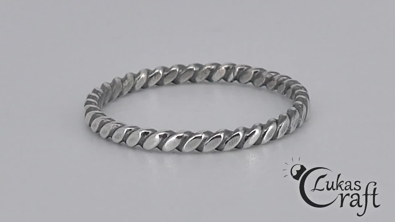 Sterling Silver Twisted Wire Ring, Simple Filigree Band - Etsy