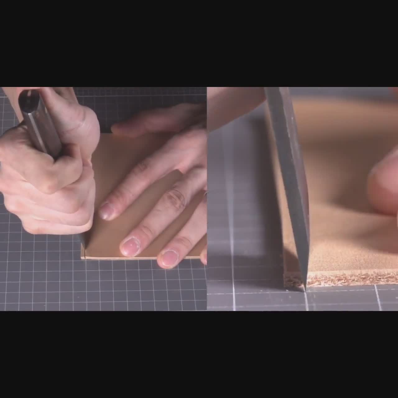 Angled Leather Skiving Knife