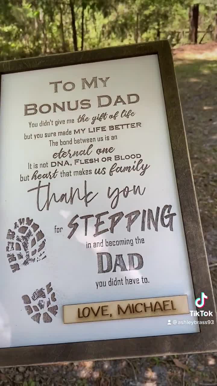 Bonus Dad Gift, Personalized Step Dad Gift, Fathers Day Gift for