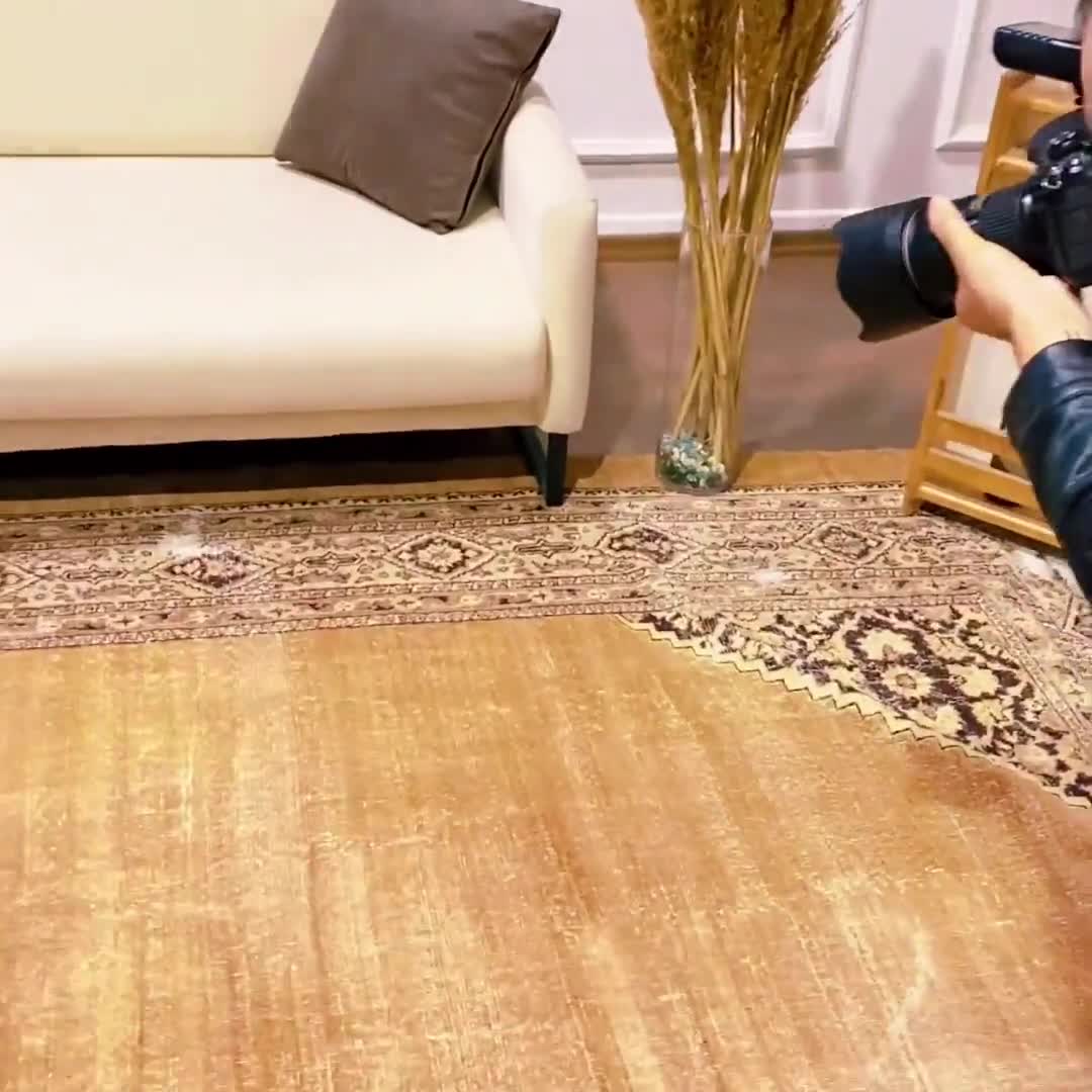71×274超ロングランナーラグ　ベージュ×ブラウントルコヴィンテージラグ トルコ ヴィンテージラグ ランナーラグ ブラウン系 - メルカリ