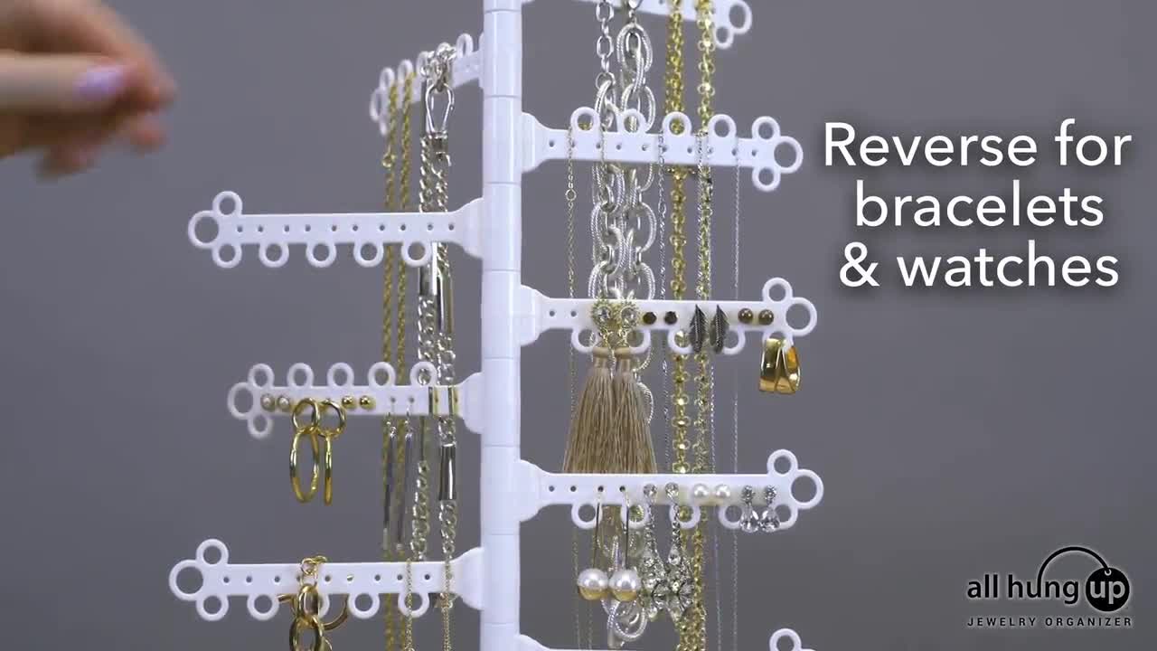 Angelynn's Bracelet Holder Organizer Storage Rack Hanging Jewelry Display Stand, Amy Black