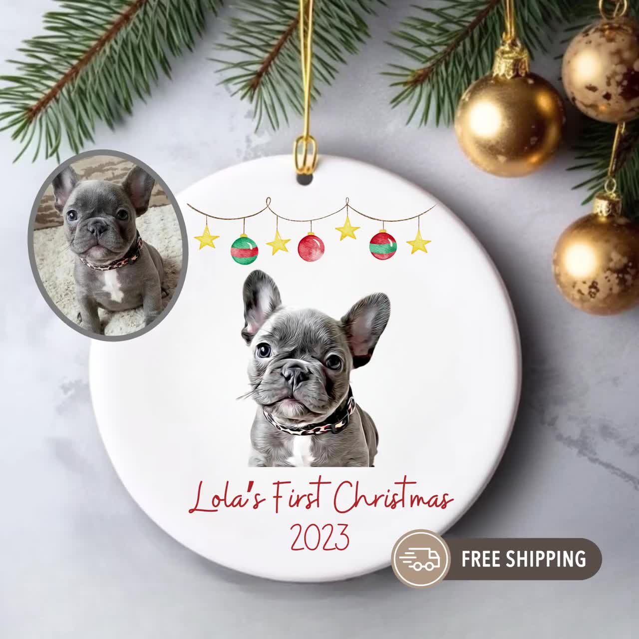 Personalized Pet Photo Christmas Ornament