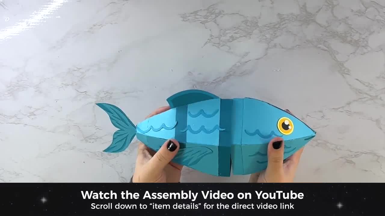 3D Fish Gift Box SVG, Paper Fish Favor Box Template, Fishing Gift Treat Box, Under the Sea Box, DIY Fish Box, Fish Giftcard Holder, Cricut 3D Fish Gift Box SVG, Paper Fish Favor Box Template, Fishing Gift Treat Box, Under the Sea Box, DIY Fish Box, Fish Giftcard Holder, Cricut