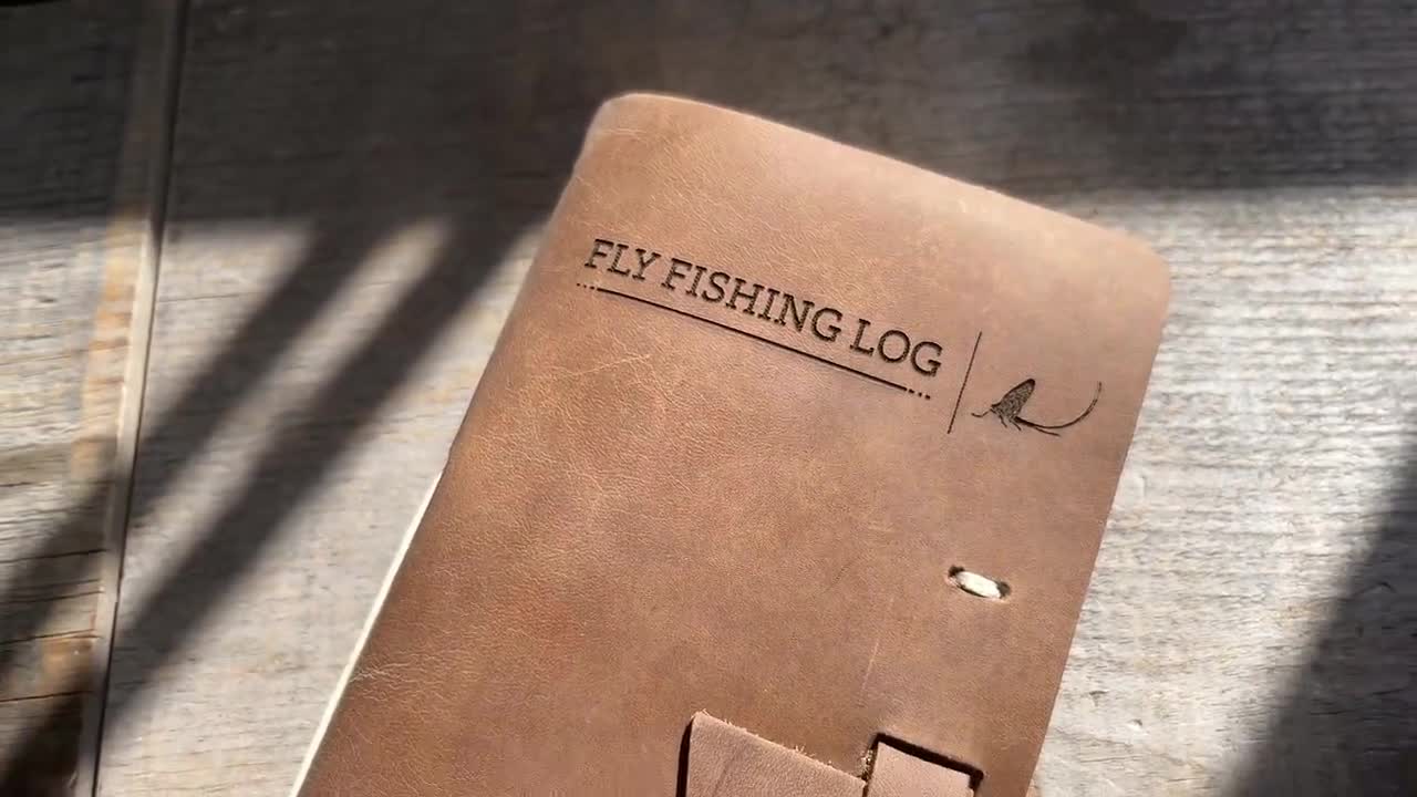 Fishing Log Premium Leather Custom Engraved and Personalized All Engraving  is Included 