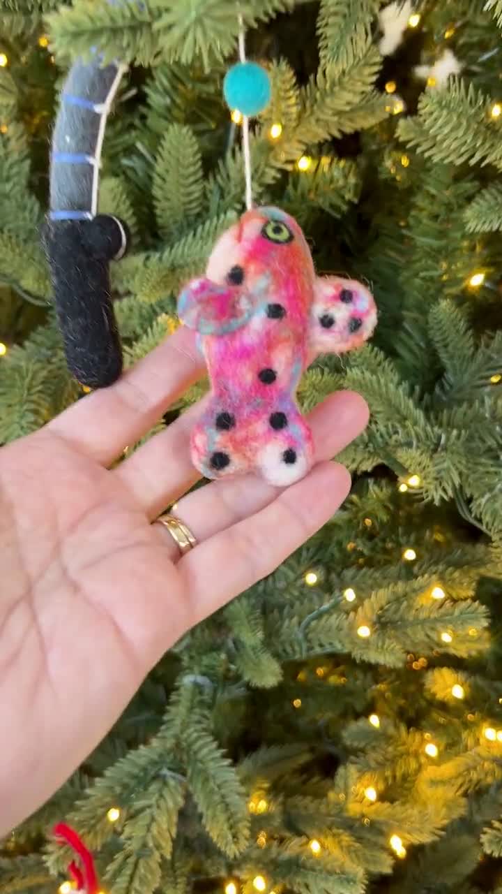 Fishing Pole Christmas Ornament, Handmade Felt Gifts That Give Back