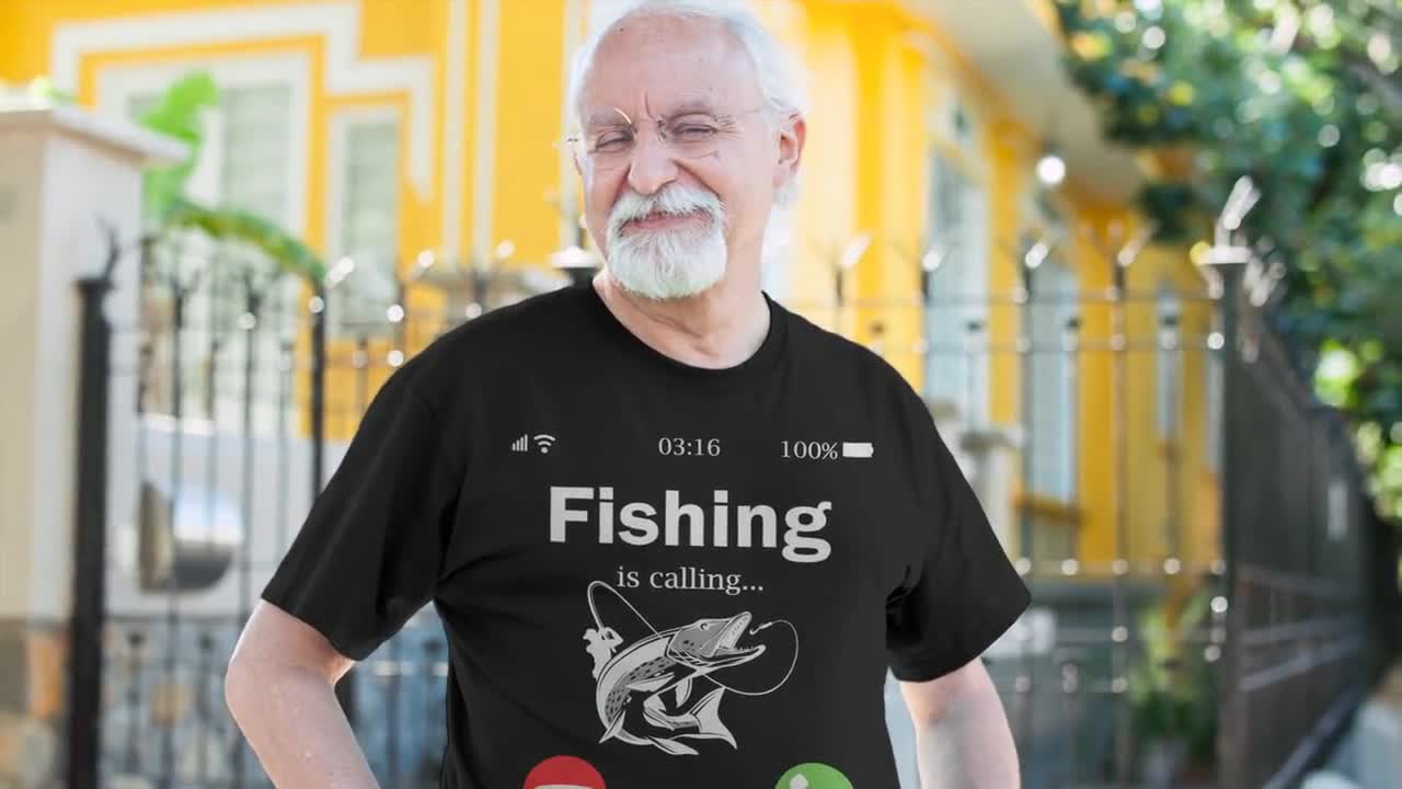 Father's Day Tee, Fishing Shirt, Fishing is Calling Gift