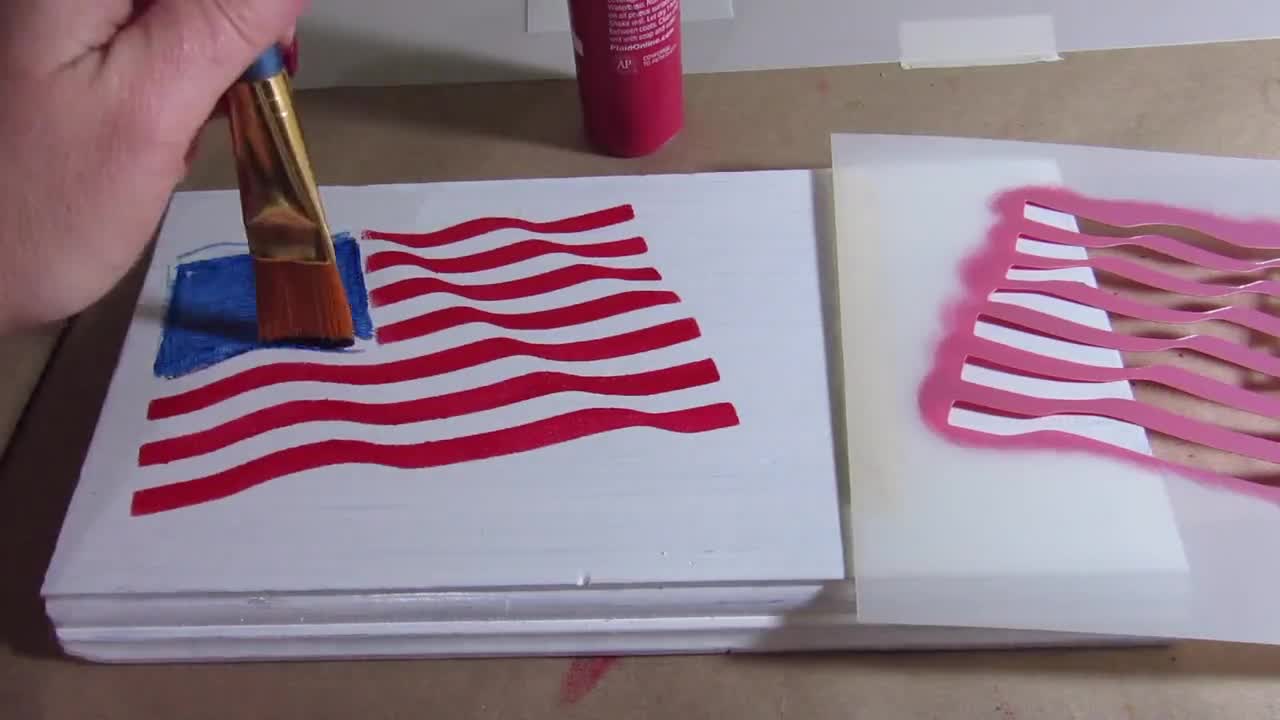 Fourth Of July: American Flag Stencil - Pebbles In My Pocket