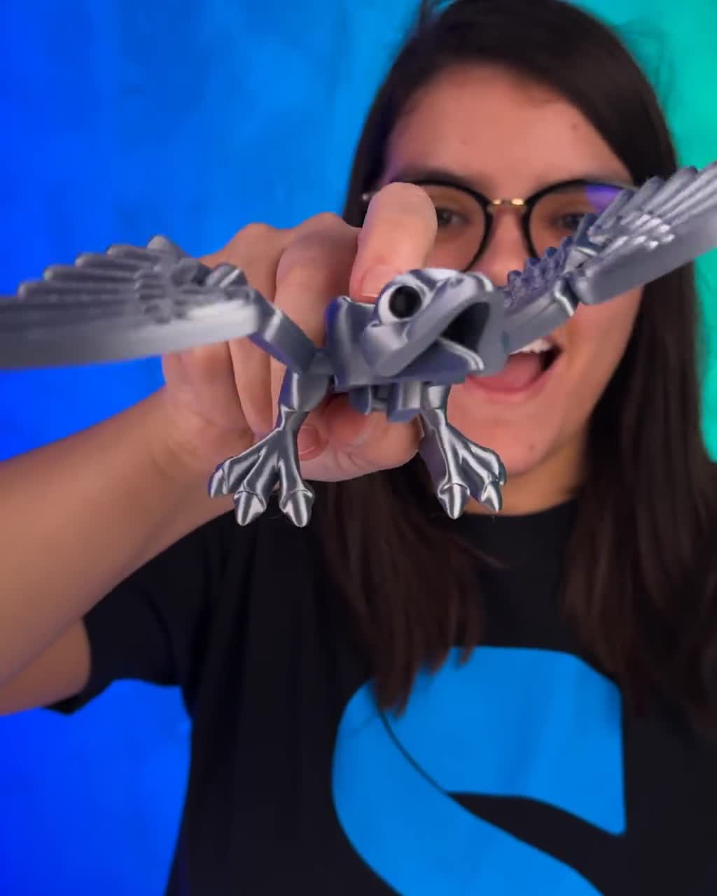 Owl×flapping wings様 リクエスト 5点 まとめ商品 Flapping Wings Crow Toy - 3D Printed Articulating Bird With