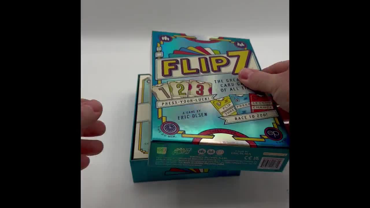 Flip 7 First Edition Card Game Insert  Fits Sleeved Cards