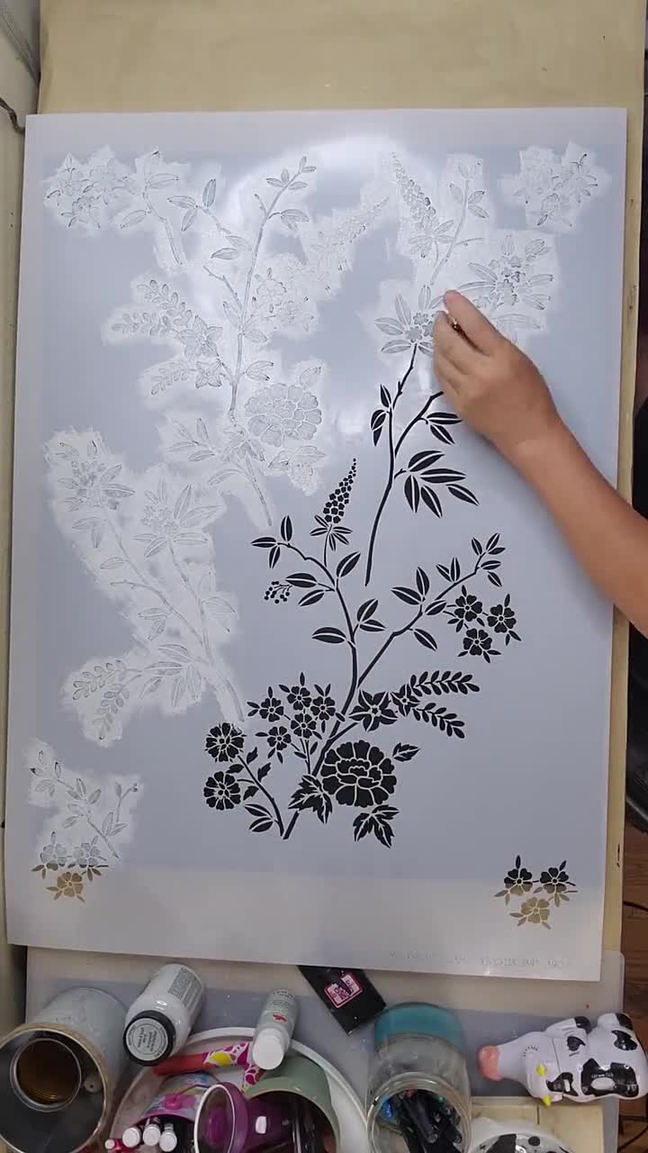 Turn of The Century Stencil Details (10 mil Plastic) | Decor Stencils for  Painting on Wood, Wall, Tile, Canvas, Paper, Fabric, Furniture and Floor 