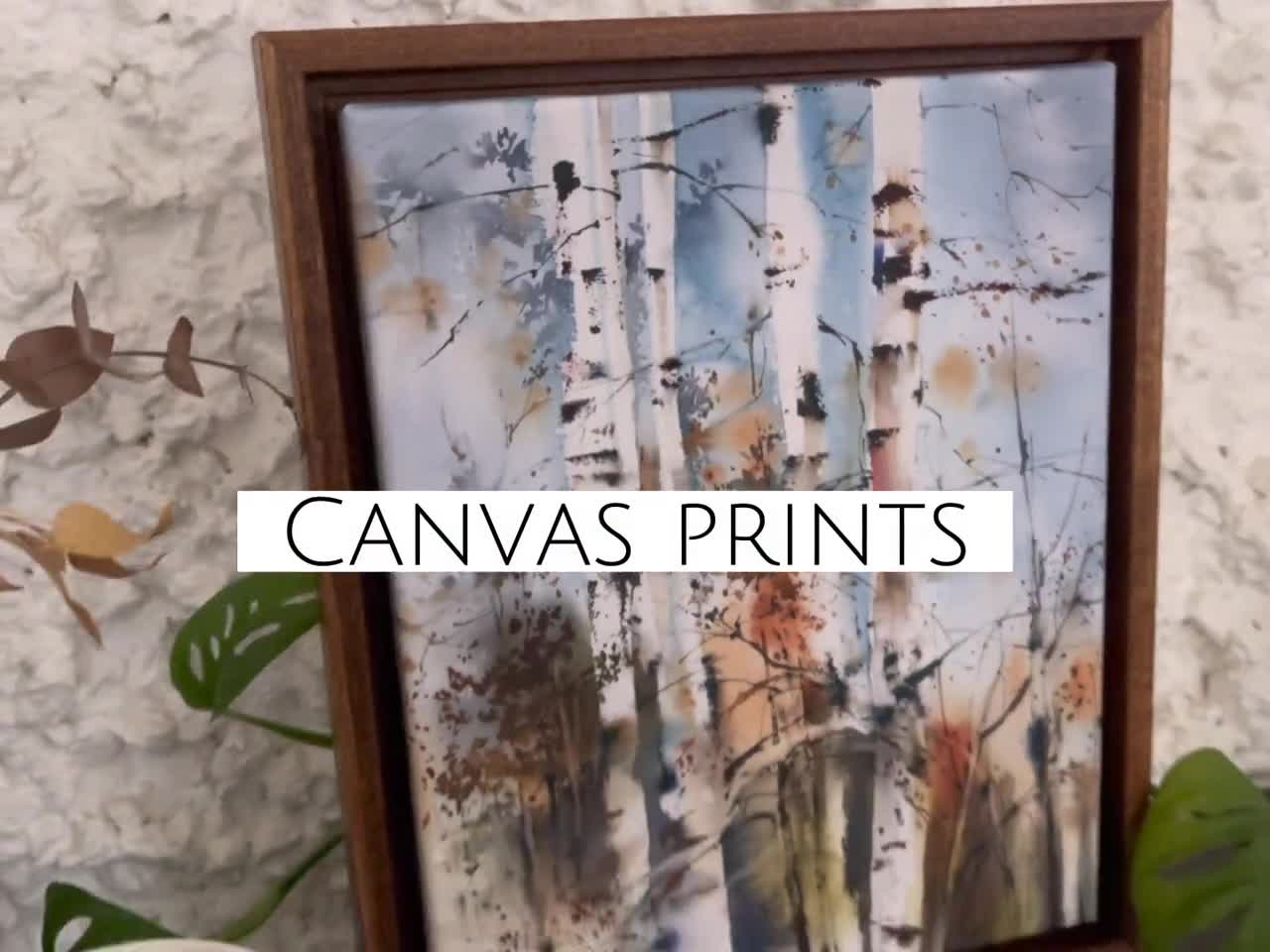 Tree Branch Canvas Art Print, Pastel Neutral Tones Wall Art, Botanical  Abstract Nature Painting, Watercolor Print, Nature Home Decor Print -  .de