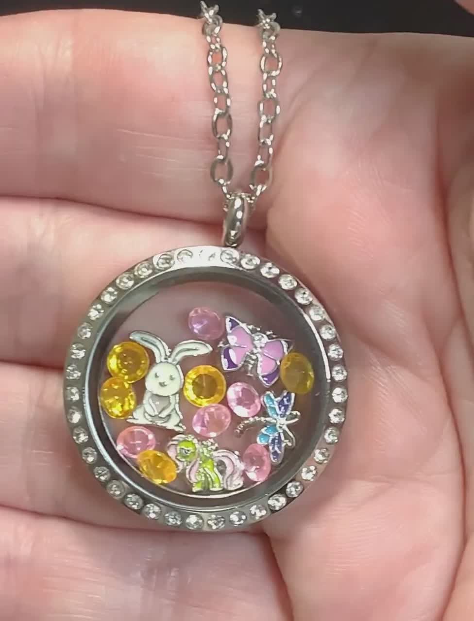 Badge Reel Charm Locket With BACK Clip 