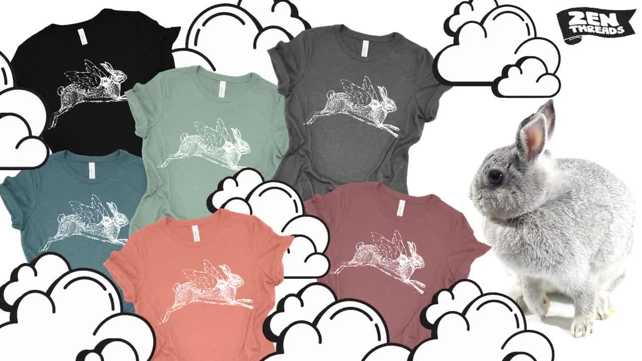 【#FR2】ロンT Flying Rabbits Logo Longsleeve T-shirt Womens Flying RABBIT T-shirt Printed (+ Colors Available