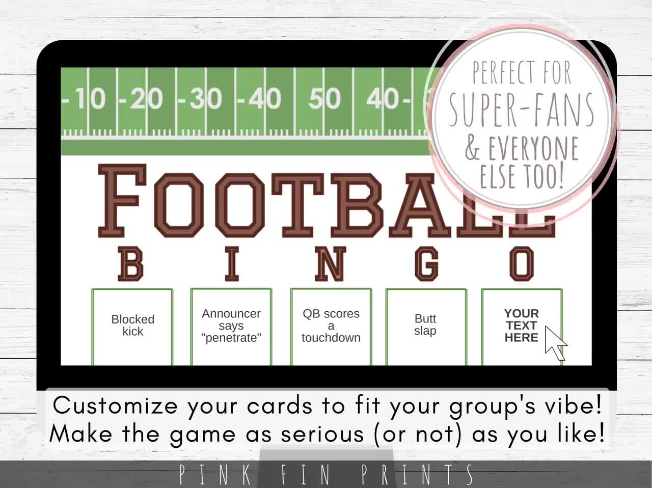 Tonight! Cozy up with us for some football bingo in the taproom at