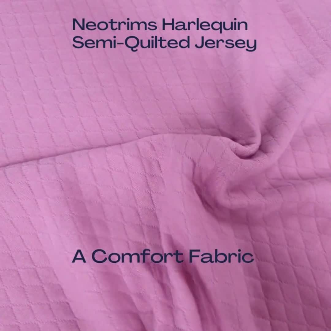 Quilted Jersey Fabric Knitted Double Layer Knit Diamond Pattern Harlequin.Soft Luxurious Handle Cotton Feel Craft Apparel Sample 10x10xm