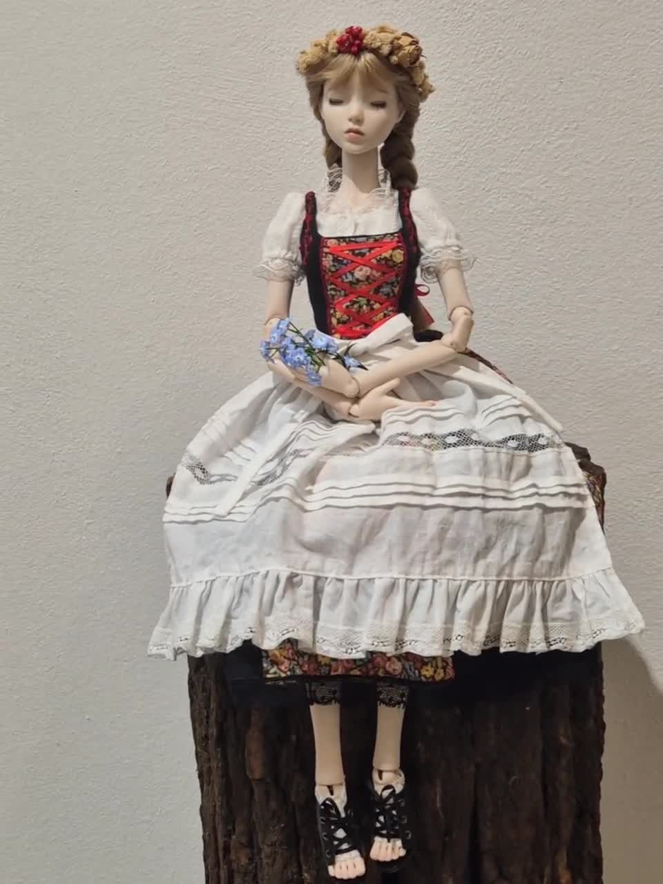 OOAK Porcelain BJD Art Doll: Memories(forget-me-not) by Hanna Lee