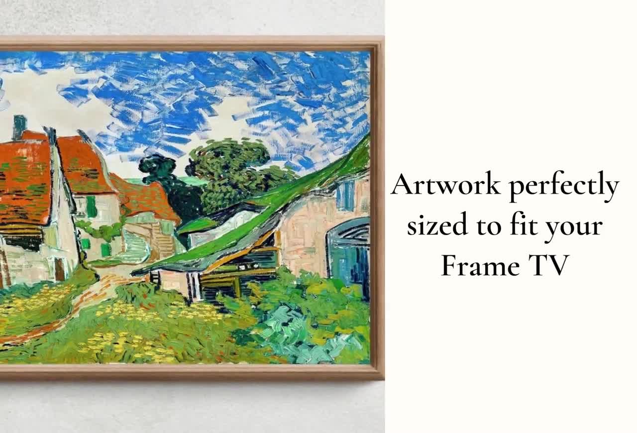 Samsung Frame TV Art 4K オーヴェルの街並み フィンセント・ファン