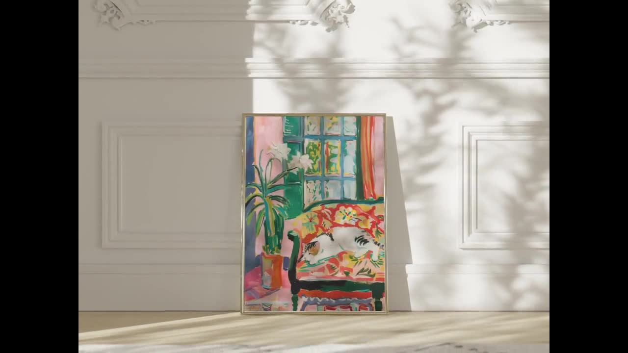 Poster Mural Toile Matisse Imperméable Et Anti-UV - 50x75 Cm, Sans Cadre
