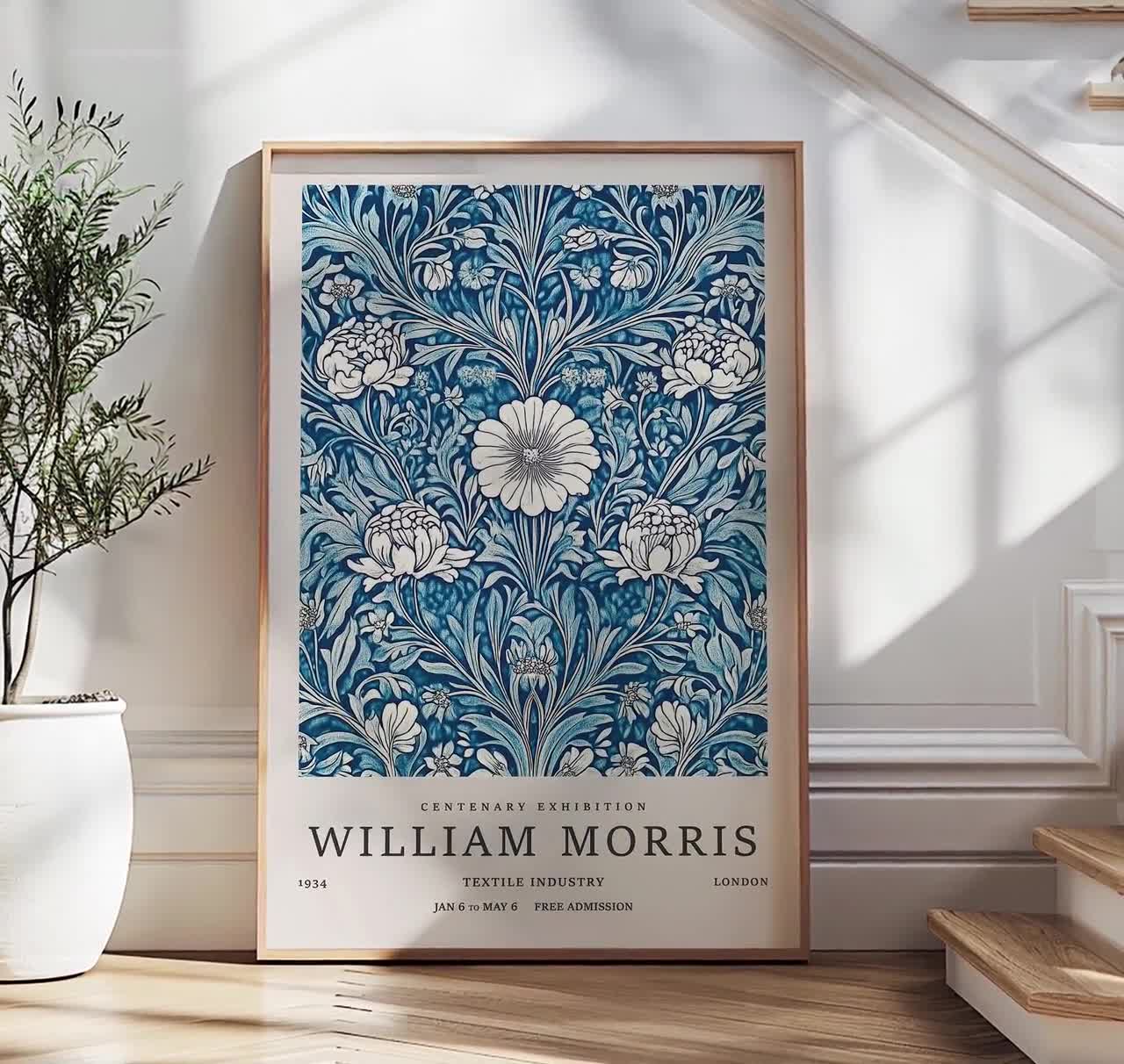 Fchen art William Morris, stampa artistica da parete con fiori e uccelli, stampa artistica da parete
