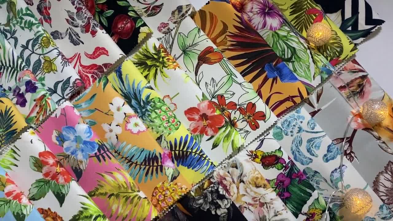 Free Worldwide Delivery Furnishing Fabric New Floral Scenery Greenery Pattern Colourful Velour Velvet Upholstery Fabrics - hotsell Sold By 1 Metre