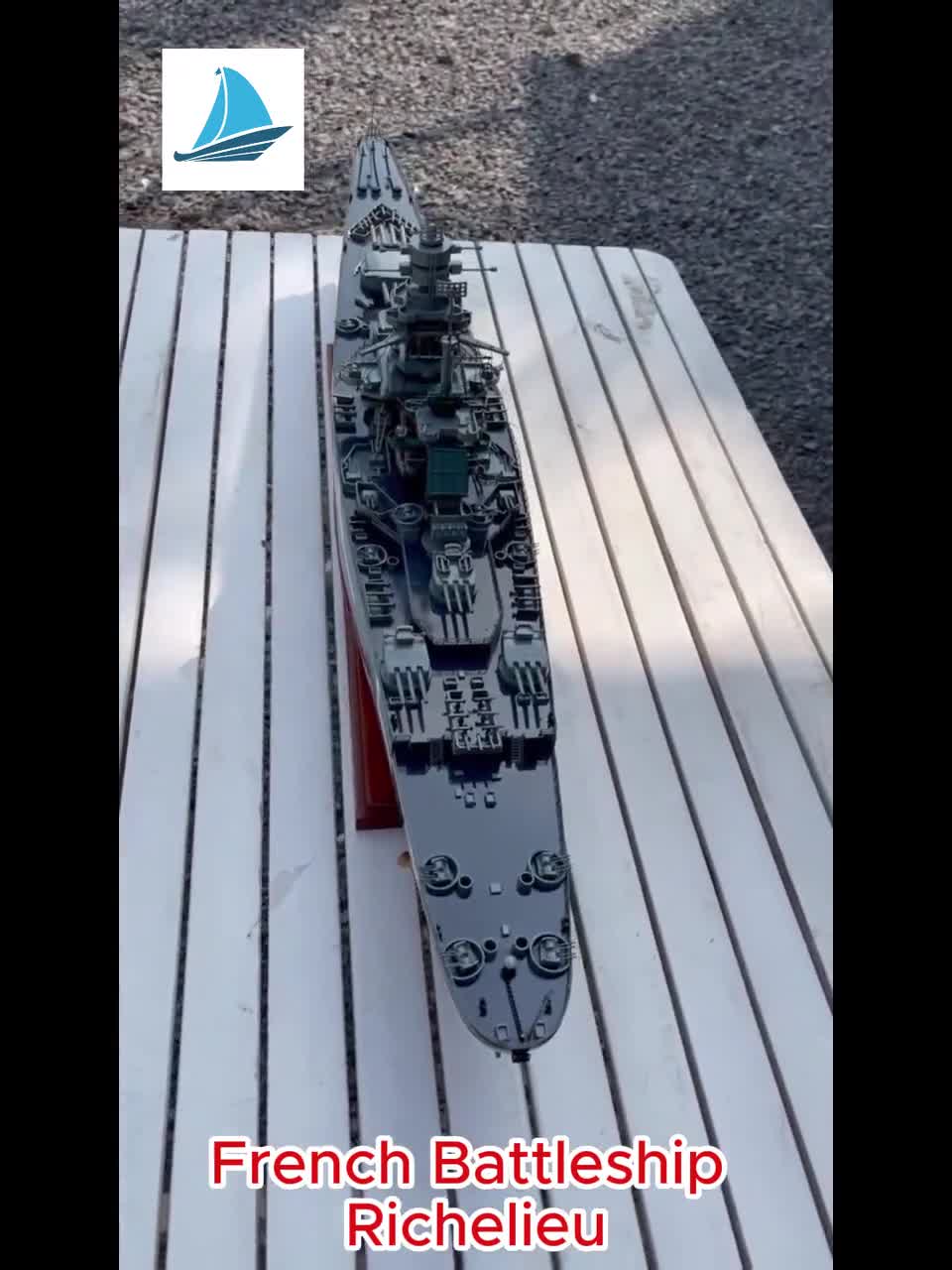 フランス戦艦リシュリュー模型 – 手作り軍艦、39.7インチ - Etsy 日本