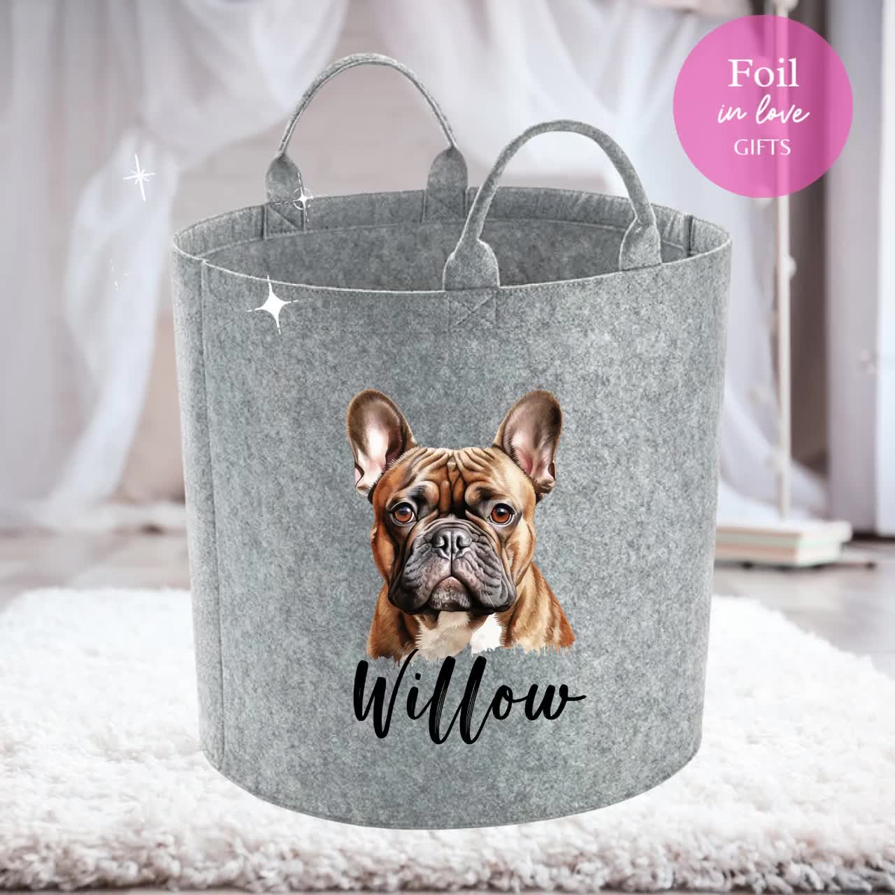 French Bulldog Personalised Toy Storage Basket French Bulldog Puppy Toy Bag Puppy Gift French Bulldog Lover Gift Frenchie Bulldog Owner Etsy Canada