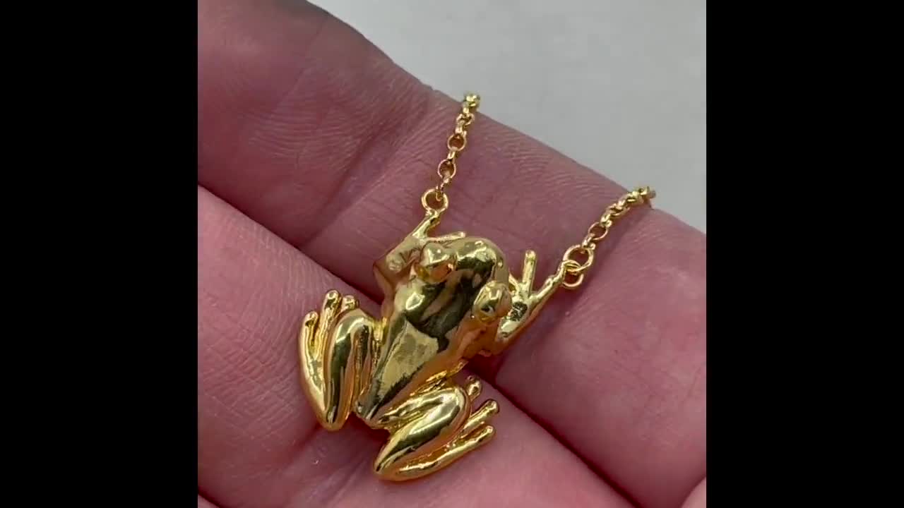 Gold Frog Necklace 14k Gold Tree Frog Charm Frog Pendant Frog Jewelry Gold  Frog Lucky Frog Solid Gold Charm Solid Gold Frog Animal Charm - Etsy