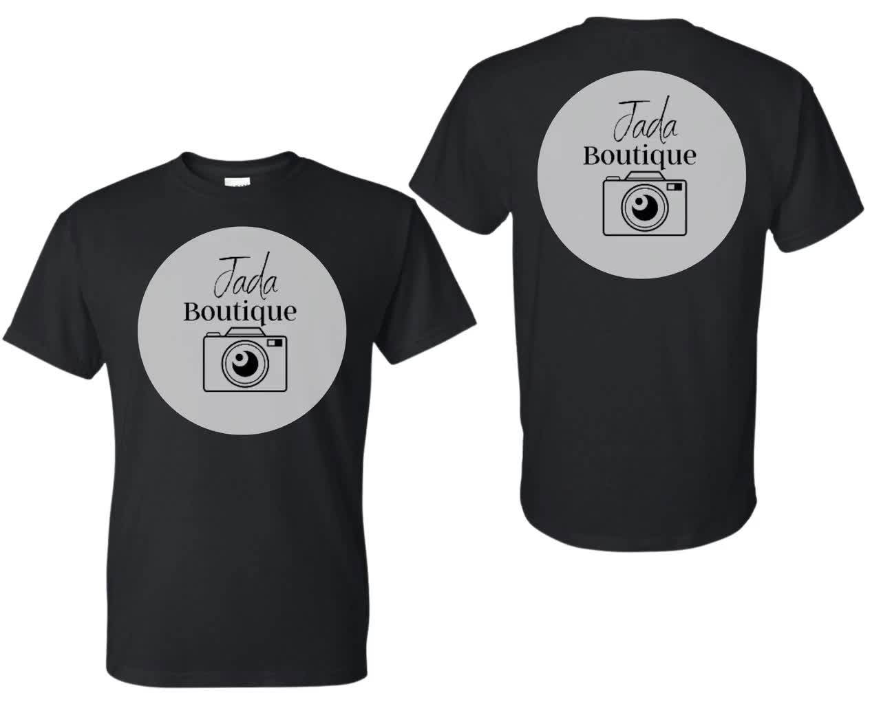 Front and Back Mockup, Black T-shirt Mockup, Back and Front Black