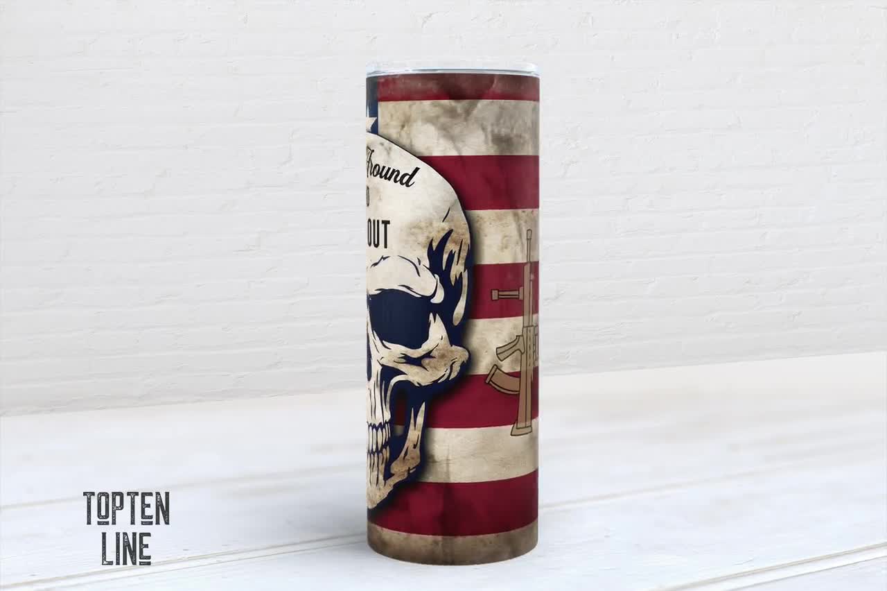 Fuck Around and Find Out 3D Tumbler Wrap Patriotic Skull 20oz Skinny  Tumbler Sublimation Design Digital Download PNG Distressed America Flag