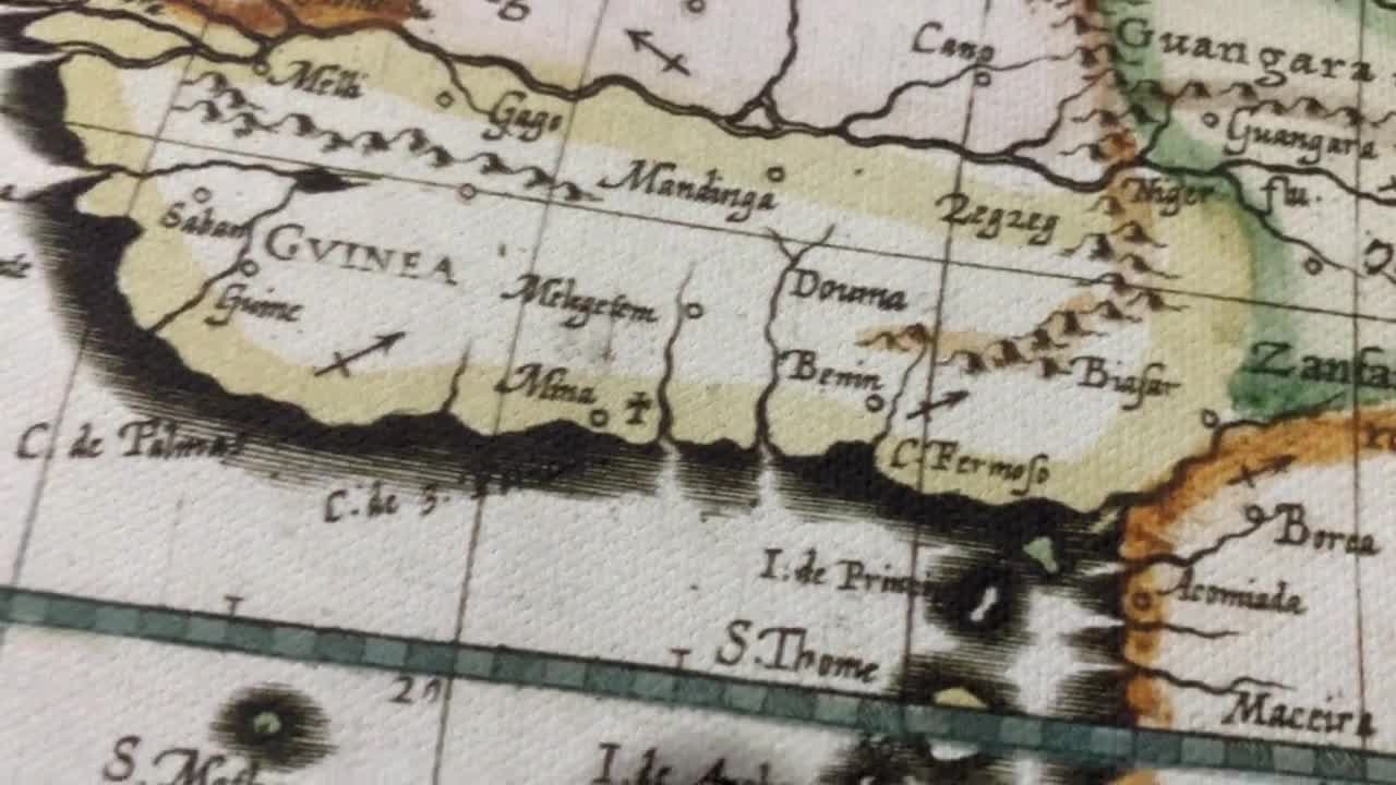 1618年の世界地図の版画：アンティーク美術複製 - Etsy 日本