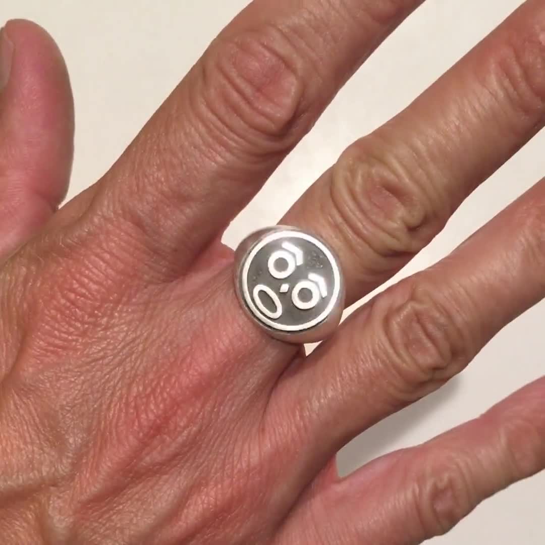 ZULU NATION Silver Ring With a Vintage Pamphlet Celebrating 