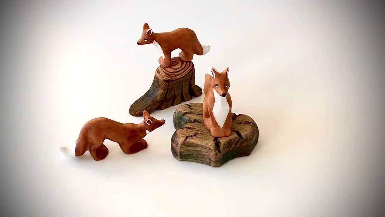 Wooden FOX Toy - Family of Three– Noelino Toys