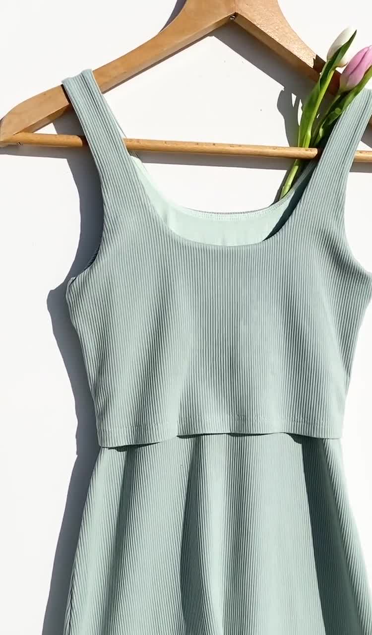 green breastfeeding dress Maternity and nursing dress Melody sky blue main image 1