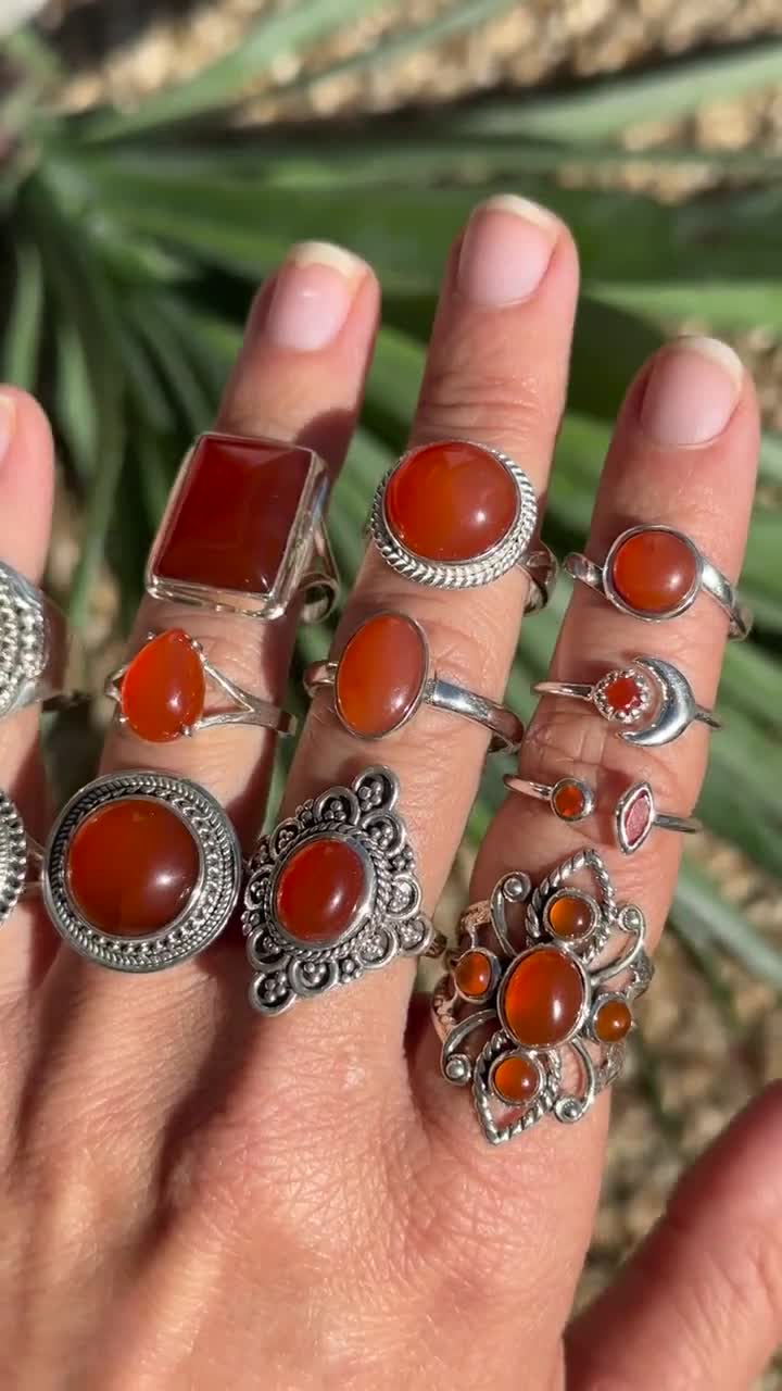 Etsy carnelian ring hotsell