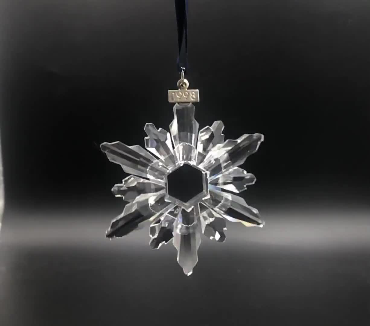 Swarovski Crystal 1998 Snowflake Ornament, Vintage Christmas