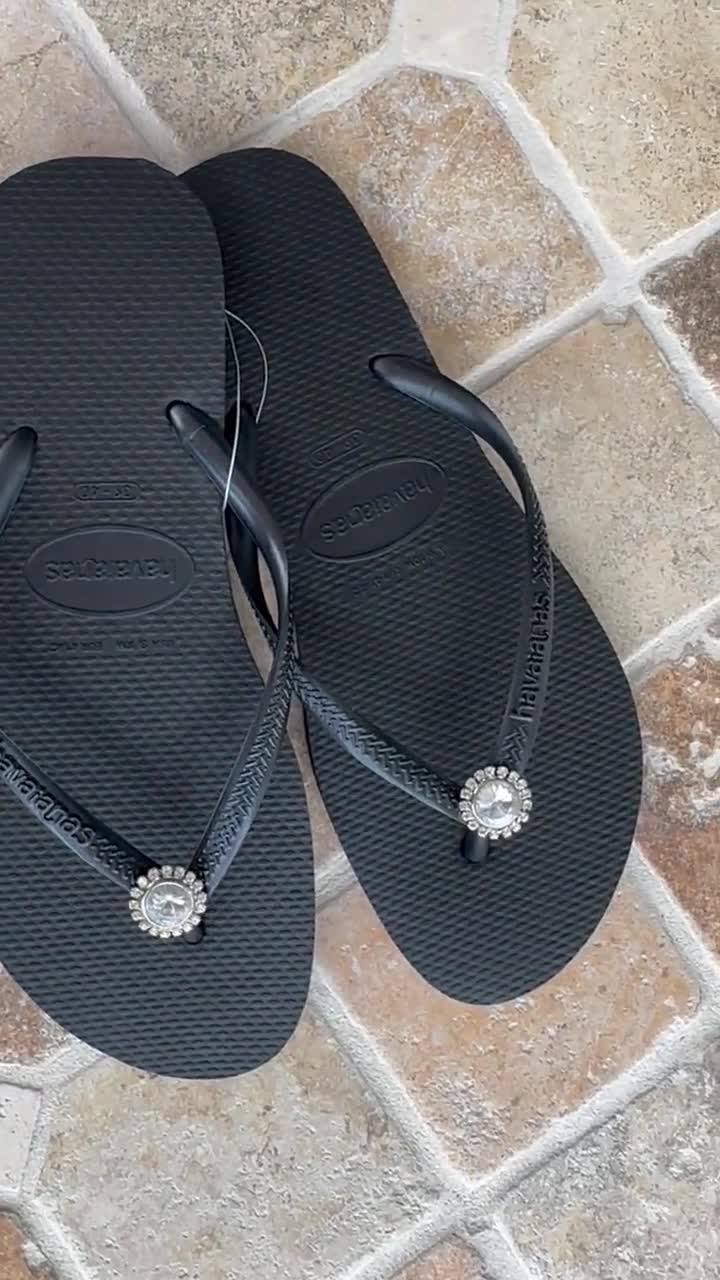 Original HAVAIANAS SLIM Flip Flops with Flower and Personalized Charm video poster