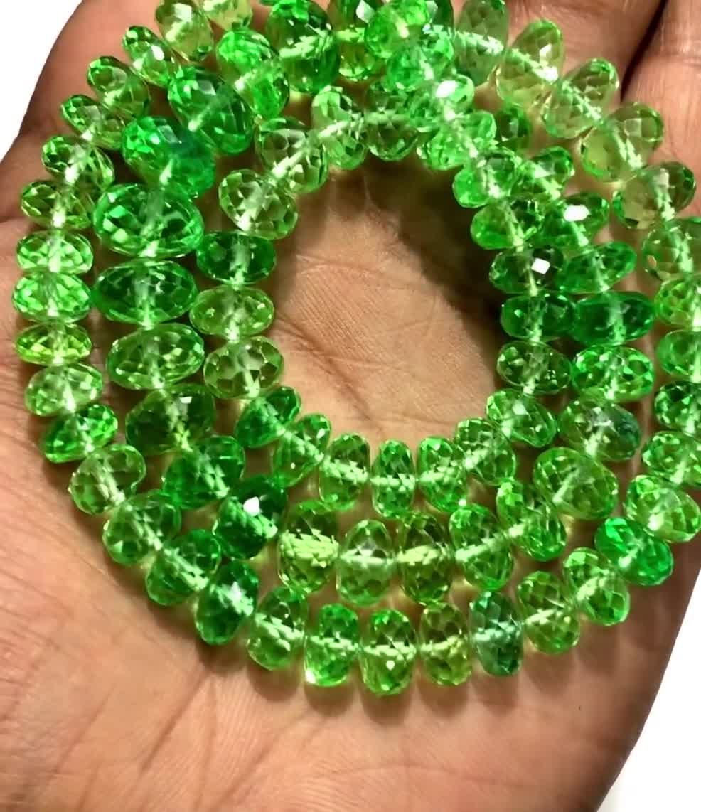 Beautiful Green Spinel Beads AAAA+ QUALITY RARE Green Spinel
