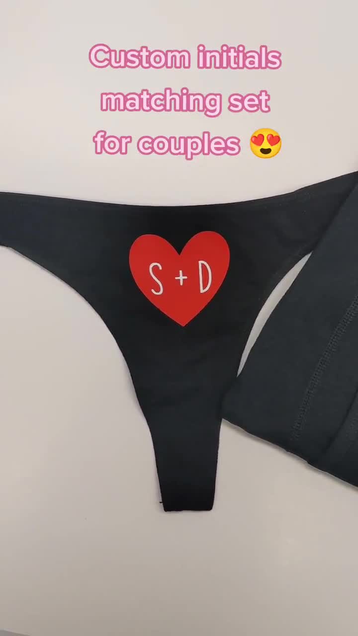 Couples Underwear Matching Set / Sexy Anniversary Gift / Custom