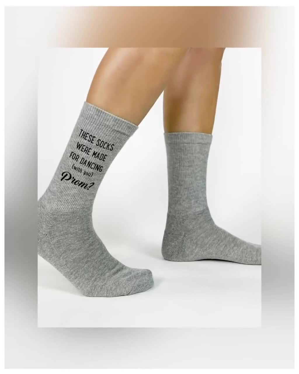 Fun Promposal Socks, Socks Made for Dancing With Your Prom Date, Cotton Crew  2023 Promposal Socks for Him and Her 