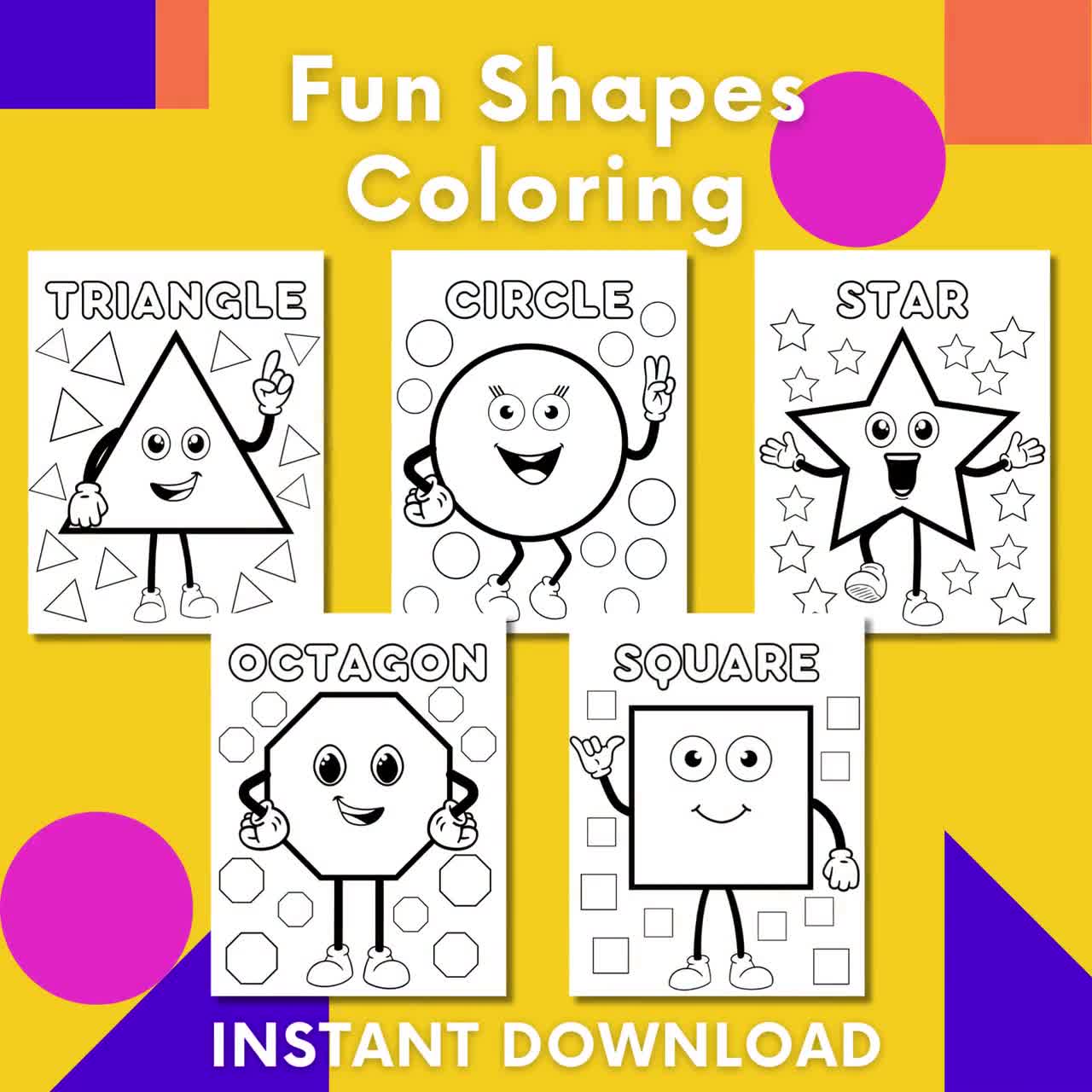 Coloring Worksheets Shapes
