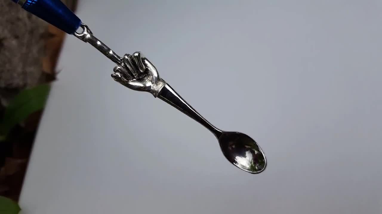 Middle Finger Mini Spoon Pendant, Flip off Necklace Charm - Etsy