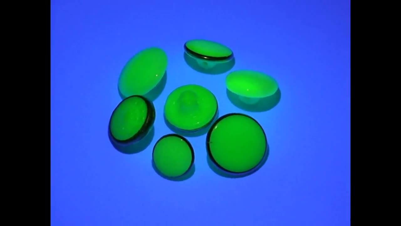 Vintage Mercury Glass/glow in the Dark Sew-on Buttons, 6 Sizes -G2