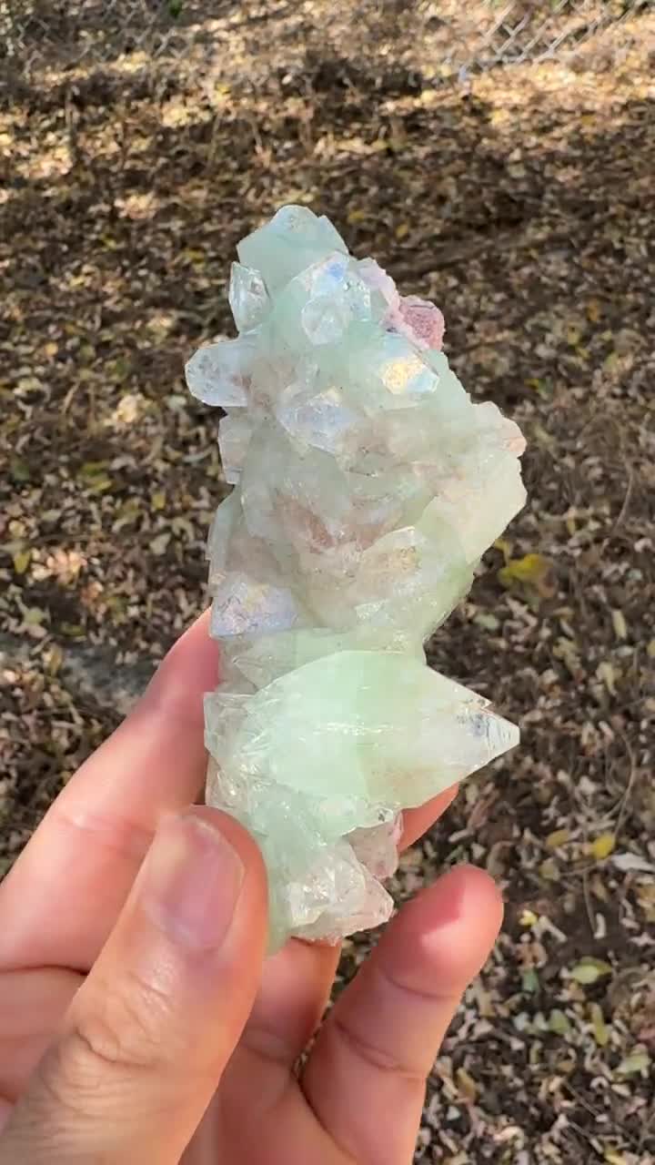 希少ダイヤモンドグリーンアポフィライトクラスター - Etsy 日本